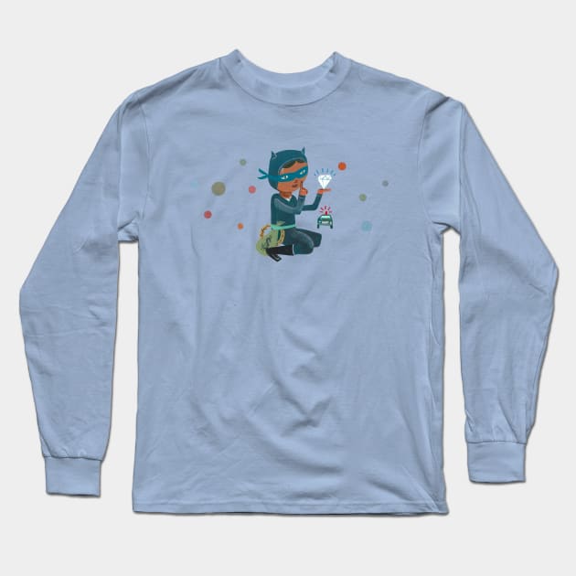 Kat Burglar Long Sleeve T-Shirt by John Parra Art